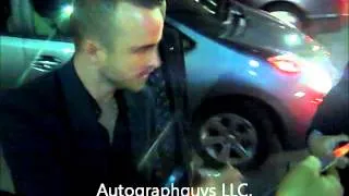 AARON PAUL OF BREAKING BAD SIGNING AUTOGRAPHS AFTER A EVENT IN LOS ANGELES, CA