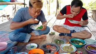 Enaknya Sayur Sawi yang baru dipetik, segar dan menambah selera makan di Ladang.