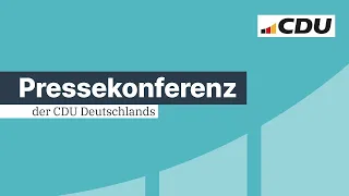 Pressekonferenz nach den Gremiensitzungen zum 36. Parteitag der CDU Deutschlands.