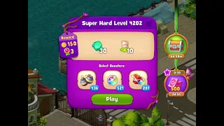 Gardenscapes Level 4202 With No Boosters - Super Hard Level - Makeover Show: Sort Through the Mail