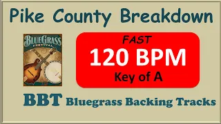 Pike County Breakdown 120 bluegrass backing track in A