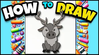 How to Draw Sven from FROZEN | Brain Break | Winter Art for Kids