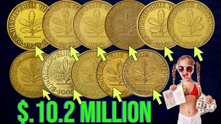 🔴Germany 11 rare coins 10 Pfennig Most valuable Coin worth up to millions dollars to look for this?