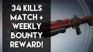 34 Kills Control Match + Weekly Crucible Bounty Reward!