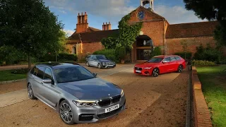 2018 BMW 5 Series Touring vs 2017 Merceds E-Class Estate vs 2017 Volvo V90