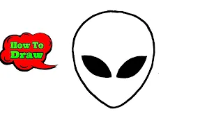 How To Draw Cute Things ( Alien Head )