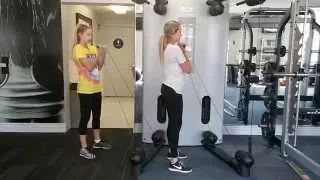 Bicep Curls With Squats