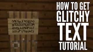 How to make Glitchy Text in Minecraft - PS4 Edition