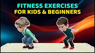 HOME FITNESS ROUTINE - EASY EXERCISES FOR KIDS & BEGINNERS