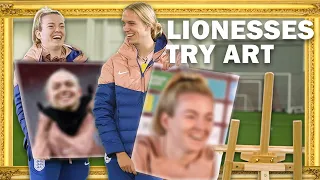 "WHAT HAVE YOU DONE TO ME!" | Lauren Hemp v Esme Morgan Art Challenge | Lionesses Try | Lionesses
