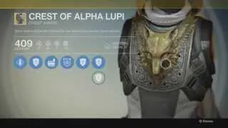 Destiny - EXOTIC: Armor - Crest Of Alpha Lupi - Chest