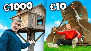 €10 vs €1000 Fort Bouwen *OVERNACHTEN*