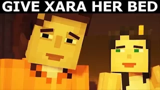 Give Xara Her Bed - Minecraft: Story Mode Season 2 Episode 4: Below The Bedrock (Telltale Series)