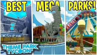 Theme Park Tycoon 2's *BEST* Mega Parks! - Minecraft Roller Coaster, Space Mountain, and MORE!