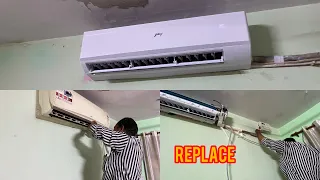 Split air conditioner change full process step by step.