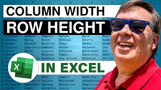 Excel - Column Width and Row Height: Episode 1393