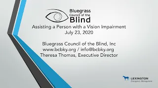 How to Assist Persons with Impaired Vision