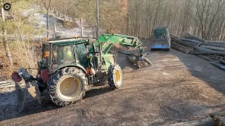 John Deere work hard in chains