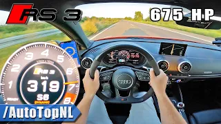 675HP AUDI RS3 DVX *319KM/H* on AUTOBAHN [NO SPEED LIMIT] by AutoTopNL