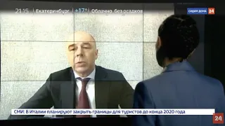 Антон Силуанов в фильме Наили Аскер-заде «Опасный вирус. Экономика» на телеканале «Россия-1»