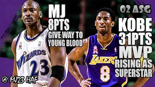 Kobe Bryant & Michael Jordan Highlights (2002 All-Star Game) - MJ Sits Back, Kobe All-Star MVP!