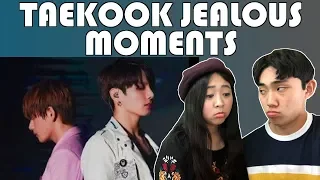 Couple Reacts To: BTS Taekook Jealous Moments Reaction