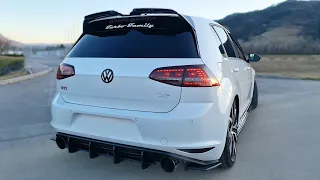 VW GOLF 7 GTI (Pops & Bangs REMAP) Straight Pipe