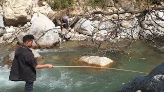 MOST POPULAR FISHING METHOD IN NEPAL | ANGLING WITH BAMBOO STICK | ASALA FISHING | HIMALAYAN TROUT |