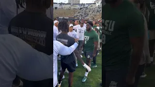 Things got HEATED pre-game between Colorado and Colorado State 😳