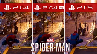 Marvel's Spider-Man Remastered Comparison - PS5 vs. PS4 Pro Original vs. PS4 Original