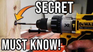 MUST KNOW TIP & TRICK WHEN DRILLING THROUGH WOOD (woodworking secret)