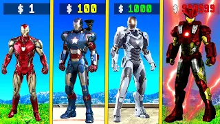 $1 IRONMAN to $1,000,000,000 IRONMAN in GTA 5