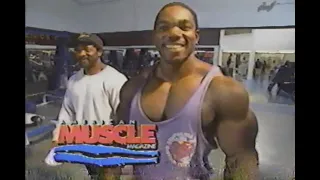 Flex Wheeler training shoulders at Gold's Gym - American Muscle Magazine