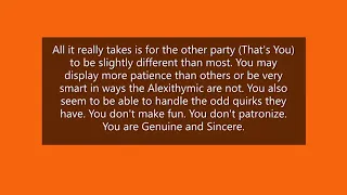 Alexithymia: Relationship Dynamic Changes