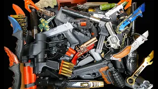 Box of Weapons/Equipments ! Military Special Forces Toy Guns! Heavy Machine Guns - Soldier Weapons