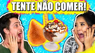 TENTE NÃO COMER com COMIDAS DELICIOSAS *desafio impossivel* | JERU E CHERU