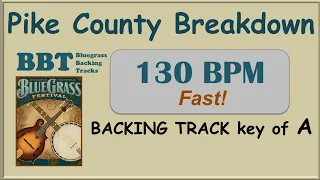 Pike County Breakdown 130 bluegrass backing track in A