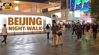 Beijing Night Walk - China Street View 4K HDR - Taikooli Sanlitun