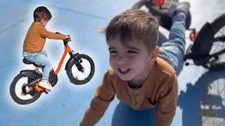 🚲Neo aprende a ir en bici de pedales | Es mejor sin ruedines | Bicicleta infantil | Vlog diario