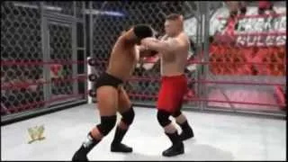 WWE '13 Triple H v. Brock Lesnar Steel Cage Extreme Rules 2013 highlights