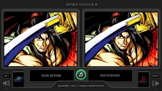 Samurai Shodown III (Sega Saturn vs Playstation) Side by Side Comparison