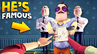 THE NEIGHBOR BECOMES A CELEBRITY!!! (I need his autograph) | Hello Neighbor Gameplay (Mods)