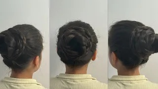 Cute and easy low bun hairstyle by self!! | HAIRSTYLE TUTORIAL | ALIZA STYLES