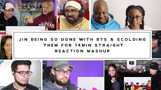 Jin being so done with BTS & scolding them for 14min straight | Reaction Mashup | VVZA