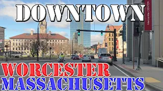 Worcester - Massachusetts - 4K Downtown Drive