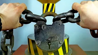 HYDRAULIC PRESS AGAINST THE SOVIET BARN LOCK