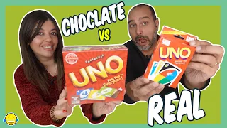 Chocolate Food vs Real Challenge 3!! Jordi y Bego de Momentos Divertidos