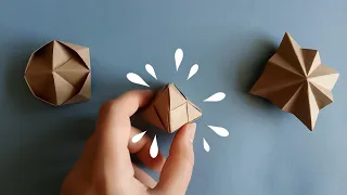 3 идеи для оригами: Антистресс Игрушка Поп Ит из крафтовой бумаги своими руками • Origami Pop It DIY