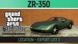 GTA San Andreas: Definitive Edition - ZR-350 Location - Export List #3 🏆