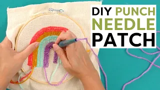 DIY Rainbow Punch Needle Patch 🌈 | HGTV Handmade